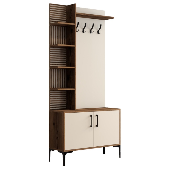 Predsieňová zostava VIYAN 1 orech/krémová 1