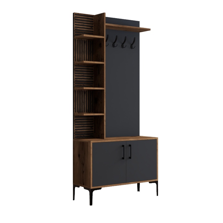 Predsieňová zostava VIYANA orech/antracitová 1