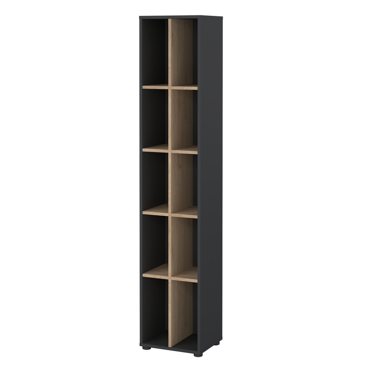 Regál WALKER III dub jackson hickory/sivá 1