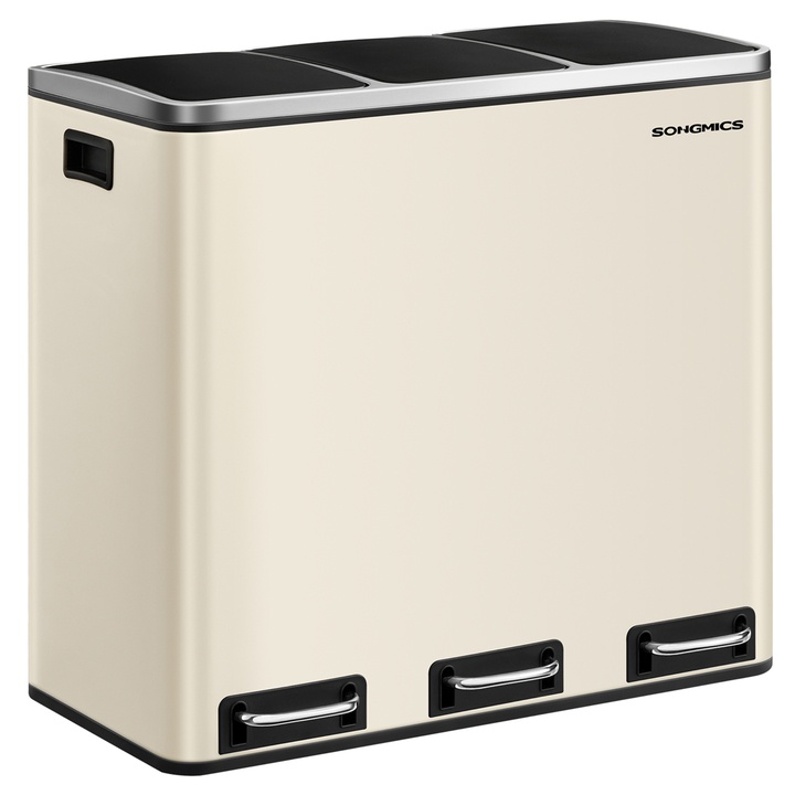 Odpadkový kôš WASTE 2 krémová, 3x18 l 1