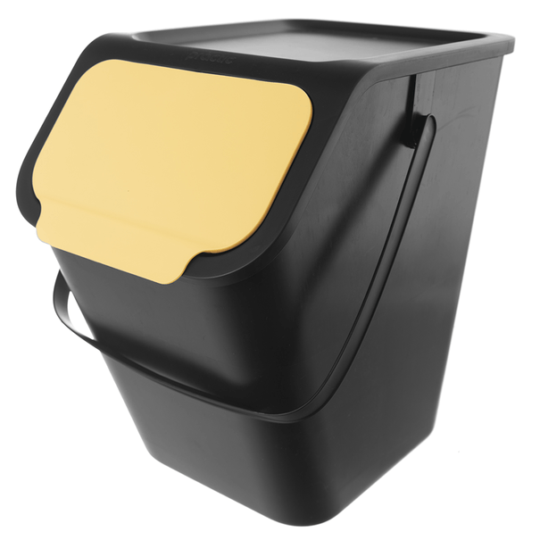 Odpadkový kôš na triedený odpad WASTE žltá/čierna, 25 l 1