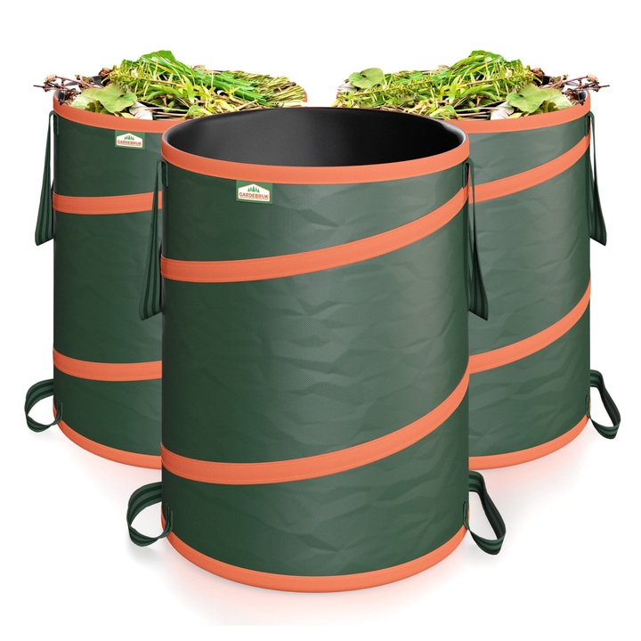 Vrecia na záhradný odpad WASTE zelená, 3 ks, priemer 55 cm 1