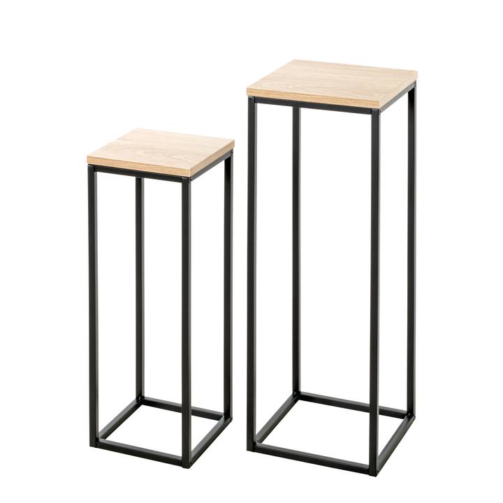 Prístavný stolík WATFORD dub/čierna, sada 2 ks 1