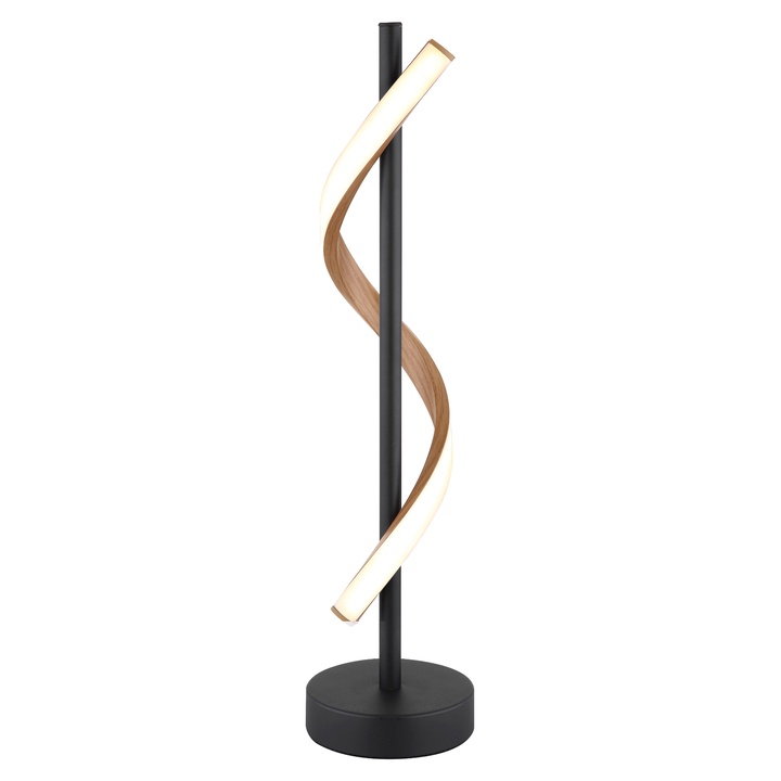 Stolná lampa WATKINS čierna/hnedá 1