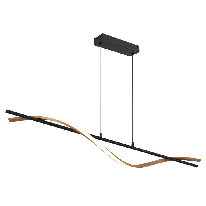 Závesné svietidlo WATKINS čierna/hnedá 1