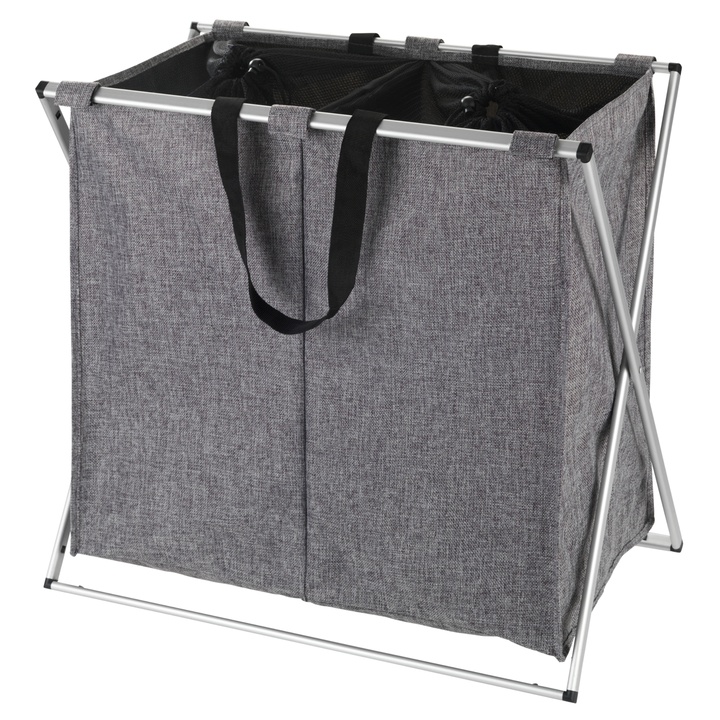 Kôš na bielizeň WENKO DUO sivá, 2x 60 l 1