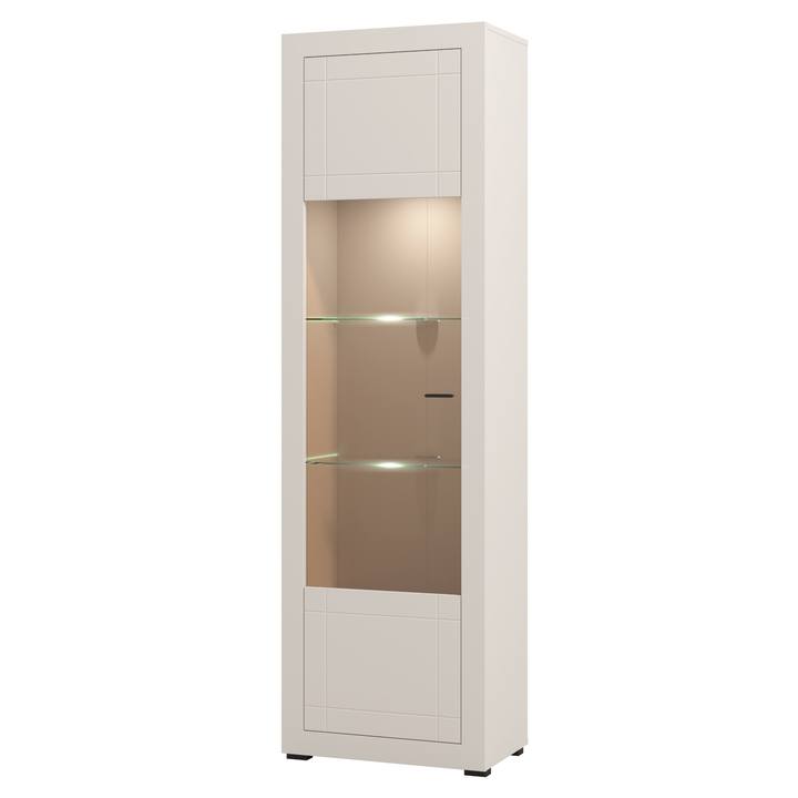 Vitrína WENRICK kašmírová, výška 194 cm 1