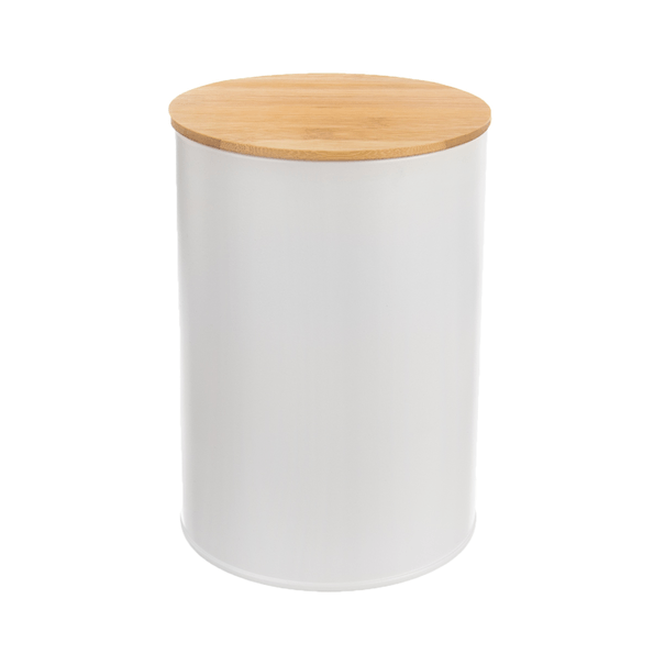 Plechová dóza WHITELINE plech/bambus, 800 ml 1