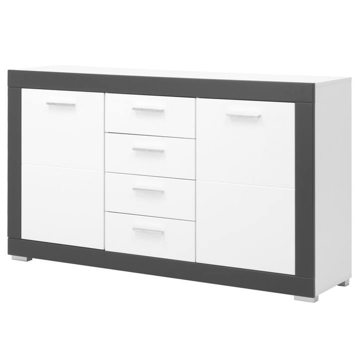 Komoda WHITNEY GREY GR3 biela/sivá 1