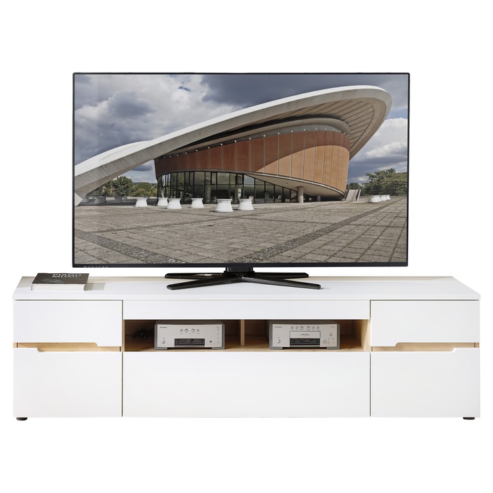 TV komoda WIGA I biela/dub artisan 1