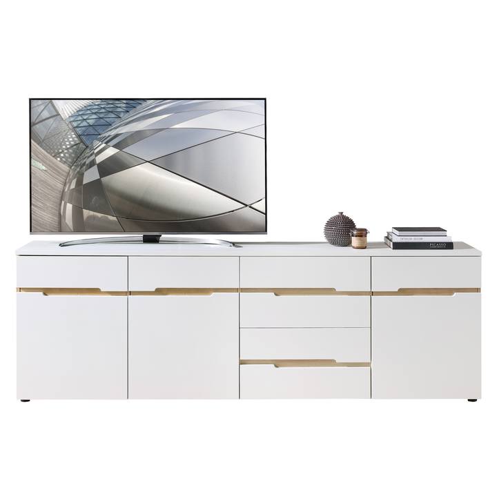 TV komoda WIGA II biela/dub artisan 1
