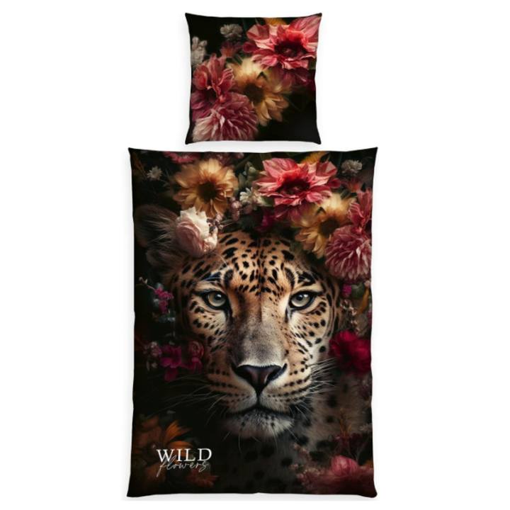 Posteľná bielizeň WILD FLOWER leopard, 70x90 a 135x200 cm 1