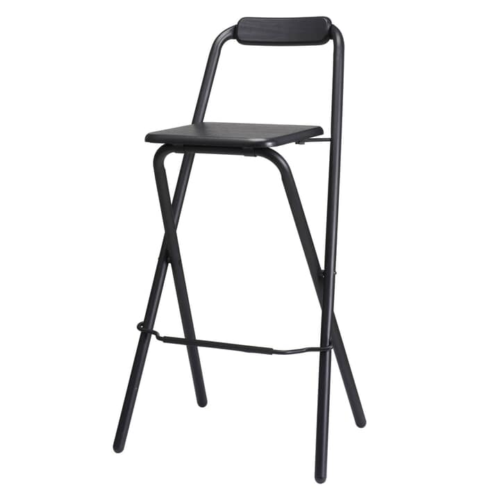 Skladacia stolička WILLY čierna/kov 1