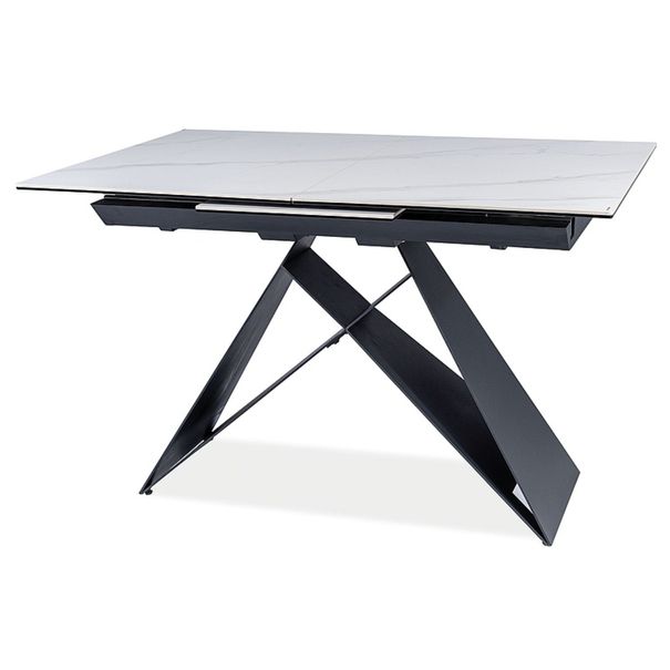 Jedálenský stôl WISTAN 1 biely mramor/čierna 1