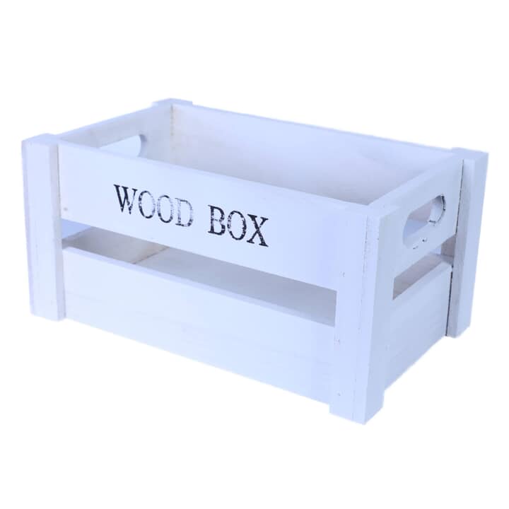 Drevená debnička WOOD BOX biela, šírka 15 cm 1