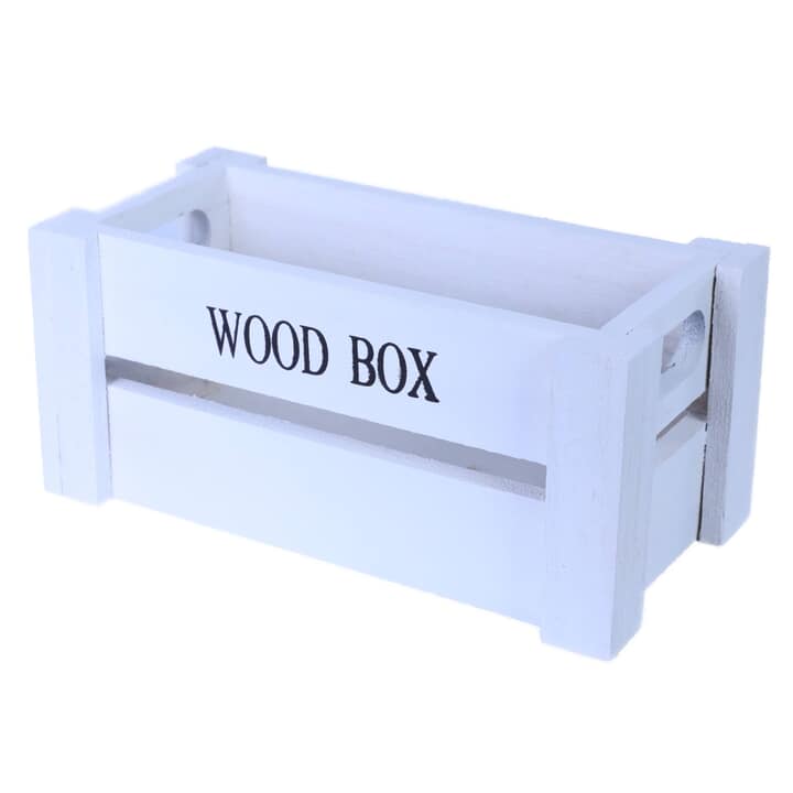 Drevená debnička WOOD BOX biela, šírka 20 cm 1