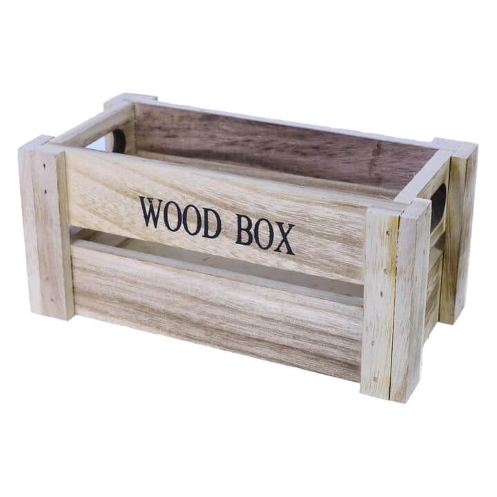 Drevená debnička WOOD BOX hnedá, šírka 15 cm 1