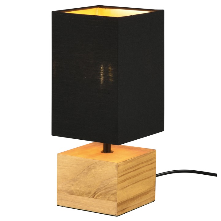Stolná lampa WOODY čierna/prírodná 1