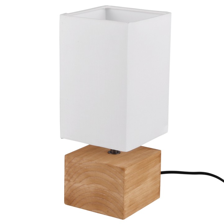 Stolná lampa WOODY hnedá/biela 1
