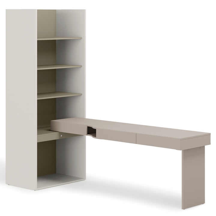 Študentská zostava WOOW 10 pravá, ílovosivá/šampanská/eukalyptovo zelená 1