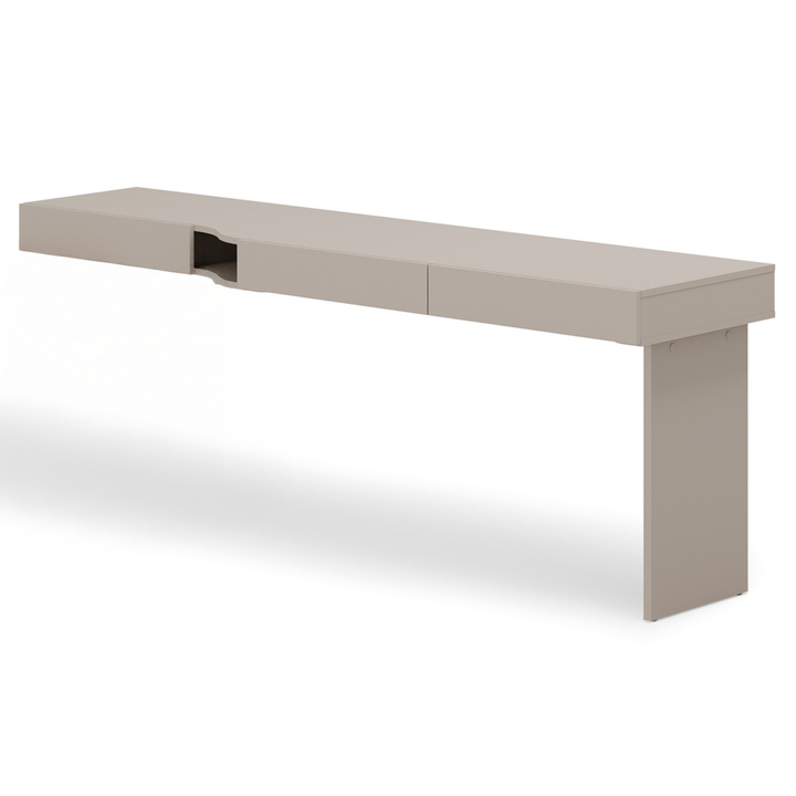 Písací stôl WOOW 11 pravá, šampanské/ílovosivá 1