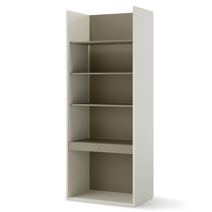 Knižnica WOOW 4 šampanské/eukalyptovo zelená 1