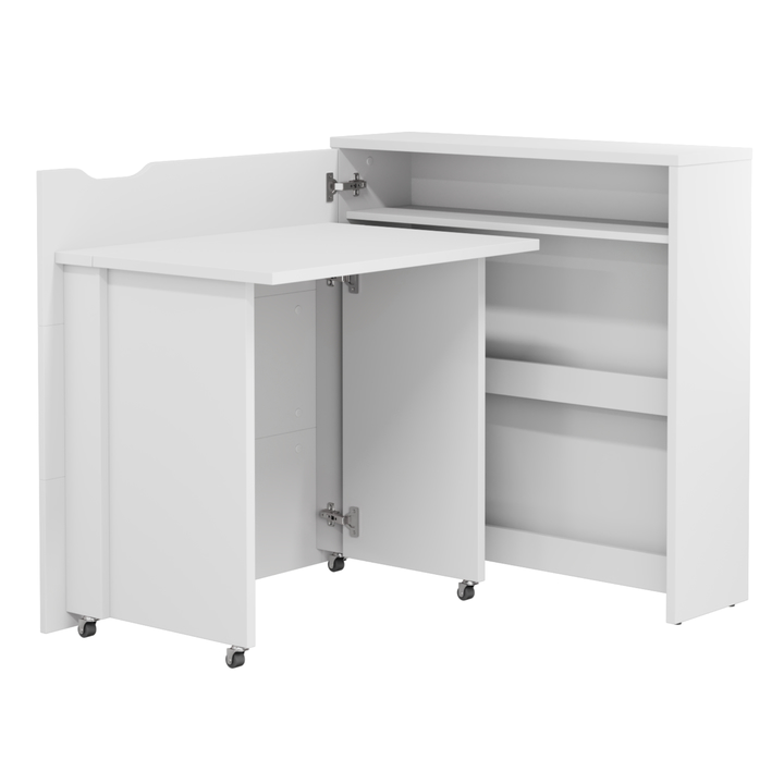 Písací stôl WORK CONCEPT 2 ľavá, biela vysoký lesk 1