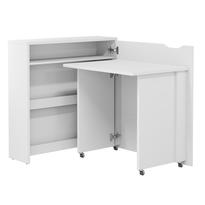 Písací stôl WORK CONCEPT 2 pravá, biela vysoký lesk 1