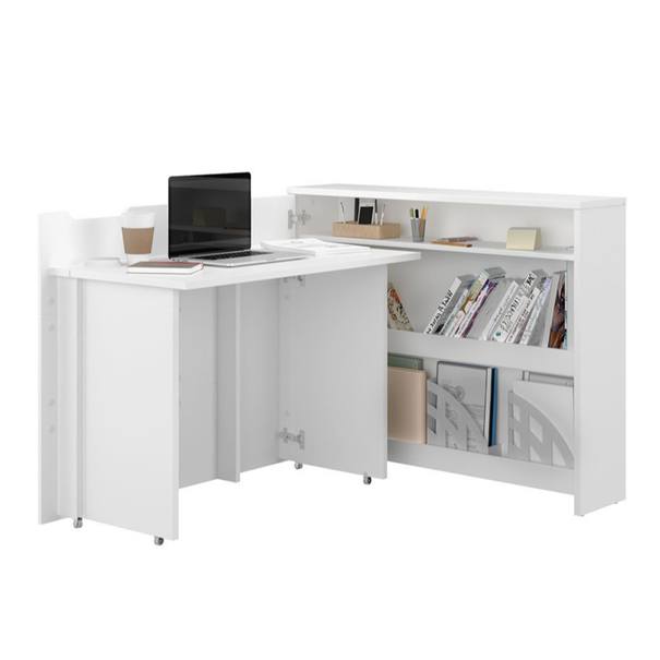 Písací stôl WORK CONCEPT ľavá, biela 1