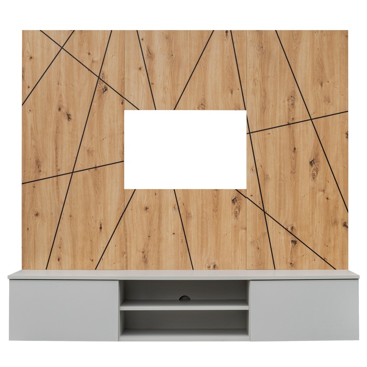 Obývacia stena XORA 4 dub artisan/sivá 1
