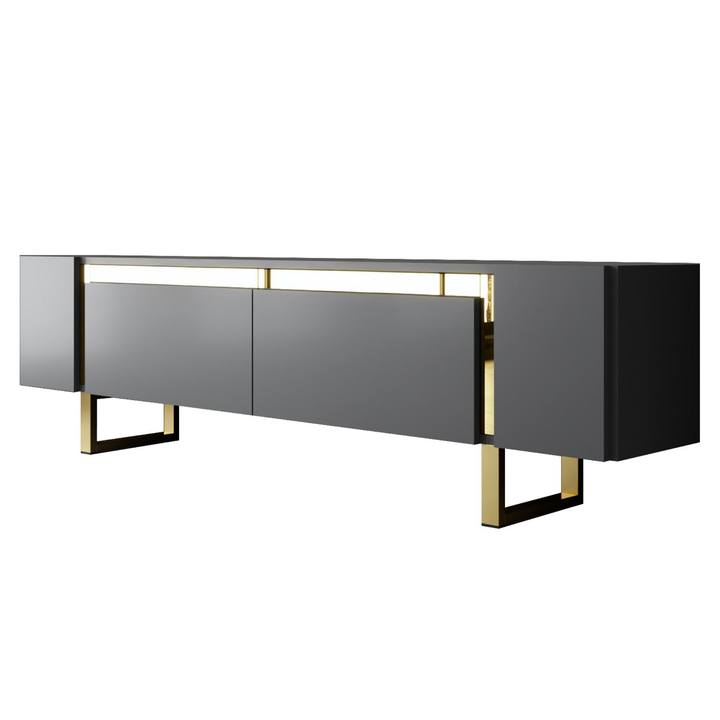 TV stolík YILDIZ antracitová/zlatá 1