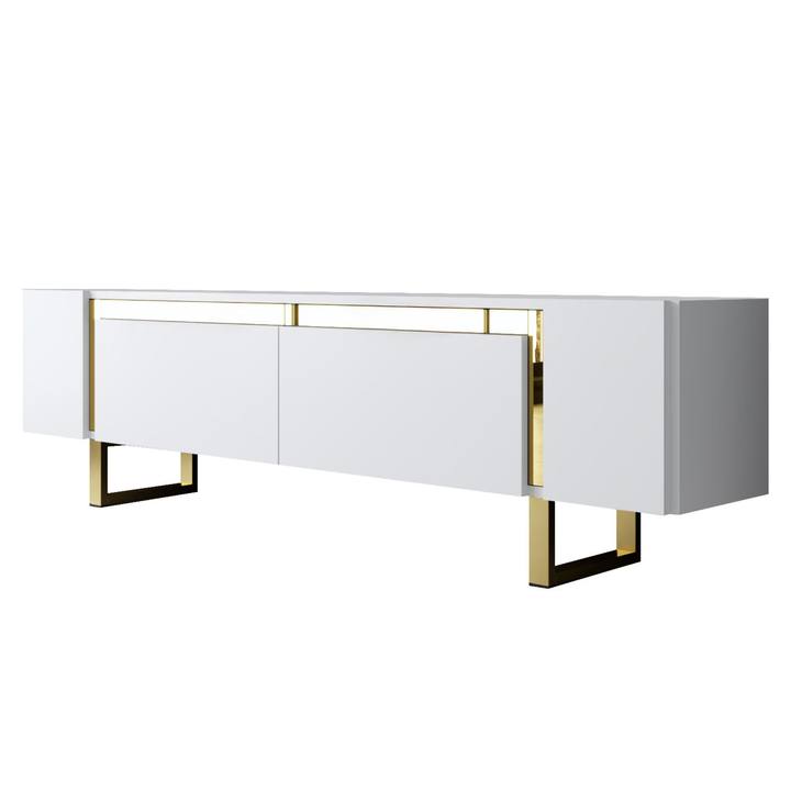 TV stolík YILDIZ biela/zlatá 1