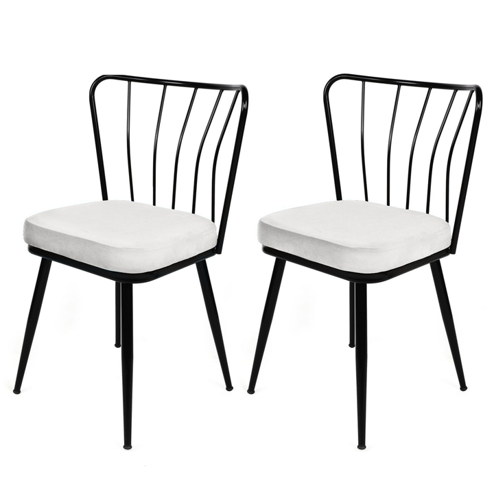 Jedálenská stolička YILDIZ biela/čierna, sada 2 ks 1