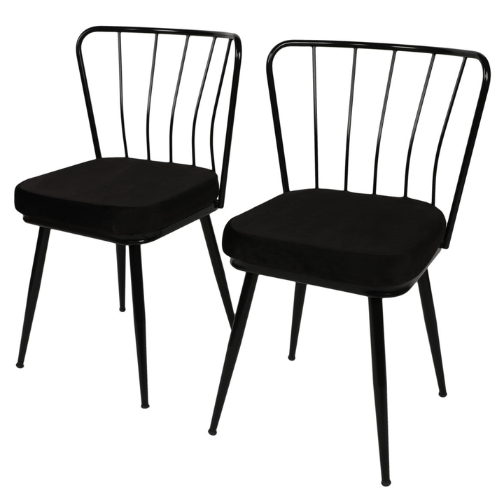 Jedálenská stolička YILDIZ čierna, sada 2 ks 1