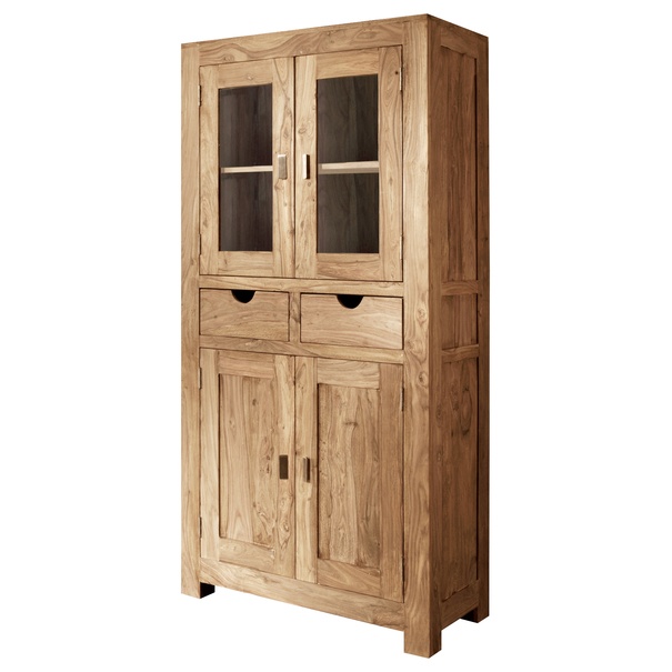 Vitrína YOGA palisander/sklo 1