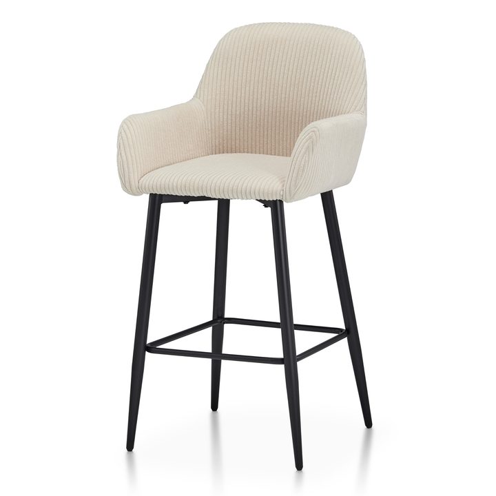 Barová stolička ZANA béžová/čierna 1