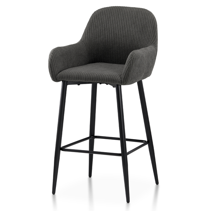 Barová stolička ZANA sivá/čierna 1