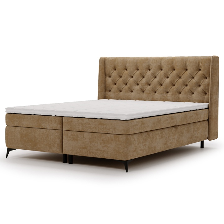 Posteľ s matracom ZARA béžová, 180x200 cm 1