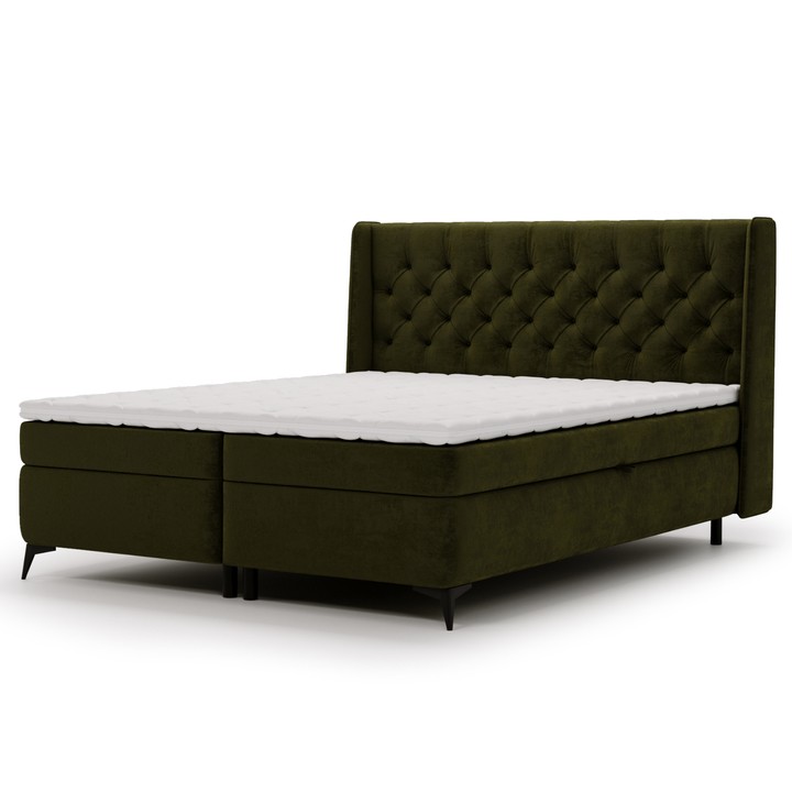 Posteľ s matracom ZARA zelená, 180x200 cm 1