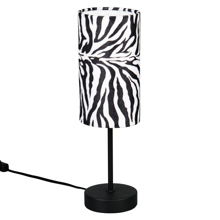 Stolná lampa ZEBARA čiernobiela 1