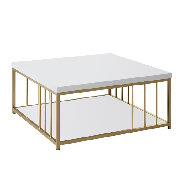 Konferenčný stolík ZENN biela/zlatá 1