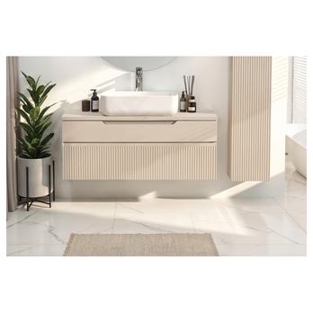 Kúpeľňová skrinka s umývadlom 100-2Z RIO kašmírová 1