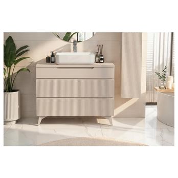 Kúpeľňová skrinka s umývadlom 100-3Z RIO kašmírová 1