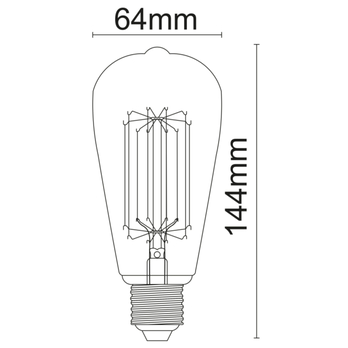 LED žiarovka filament 11399 E27, 7W, teplá biela, číra 3