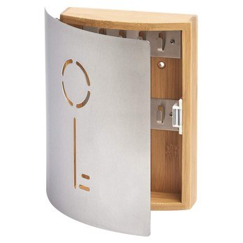 Skrinka na kľúče 13846 prírodný kaučukovník/oceľ 1