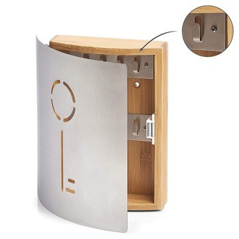 Skrinka na kľúče 13846 prírodný kaučukovník/oceľ 2