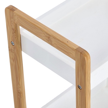 Regál 18862 biela/bambus 2