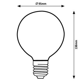 LED žiarovka filament 79152 E27, 4W, teplá biela, jantárová 2