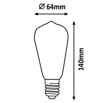 LED žiarovka filament 79156 E27, 4W, teplá biela, jantárová 3