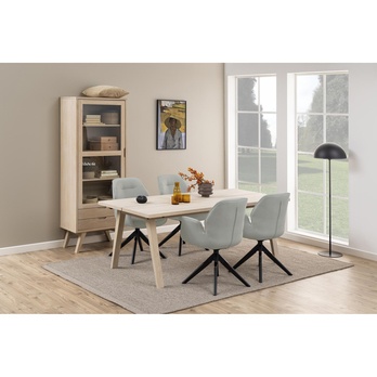 Vitrína A-LINE dub bielený 3